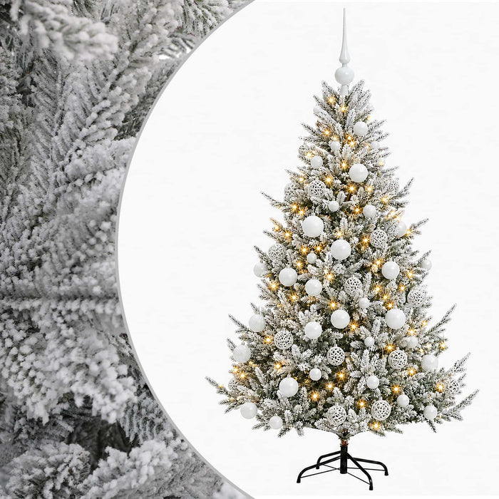Brad de Crăciun artificial cu glob 210 cm 300 LED-uri Alb cald WALTI