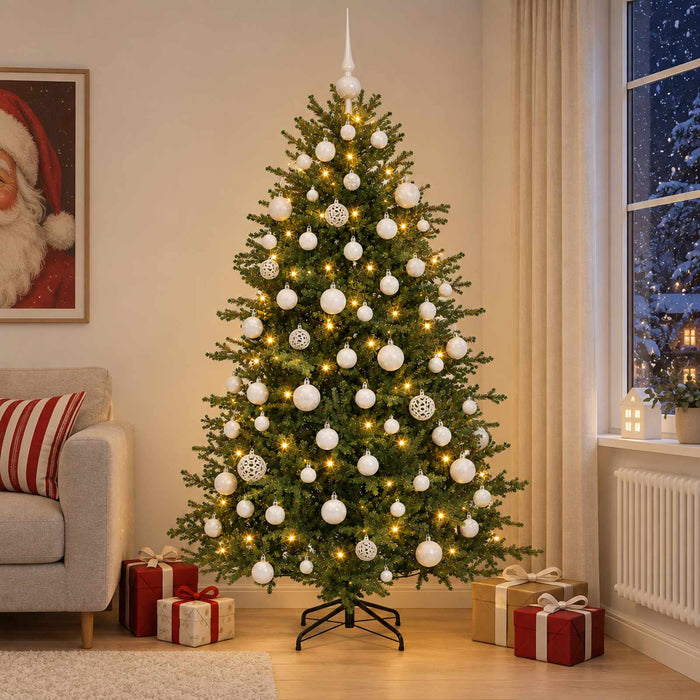 Brad de Crăciun artificial cu glob 180 cm 300 LED-uri Alb cald WALTI
