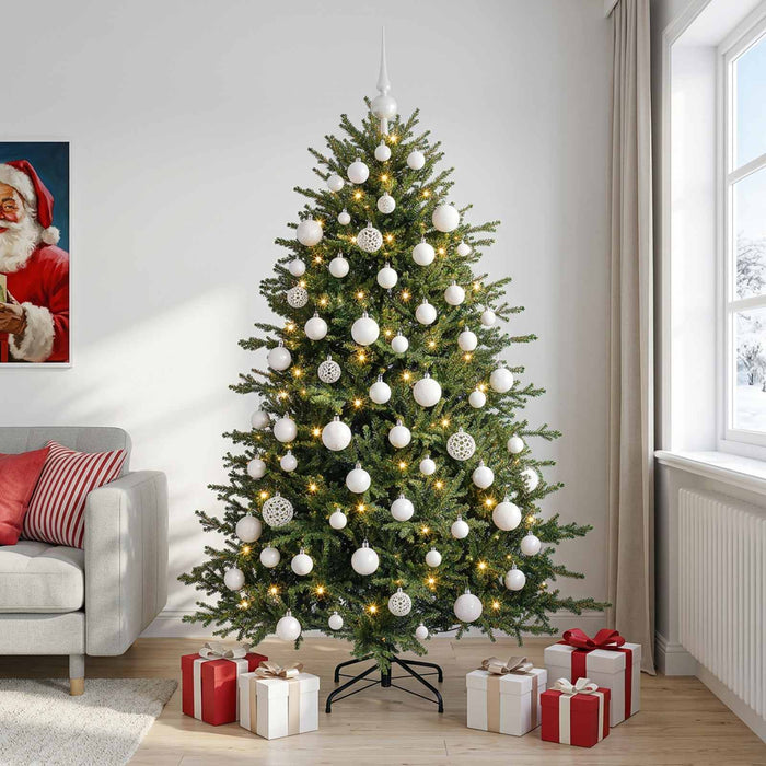 Brad de Crăciun artificial cu glob 180 cm 300 LED-uri Alb cald WALTI