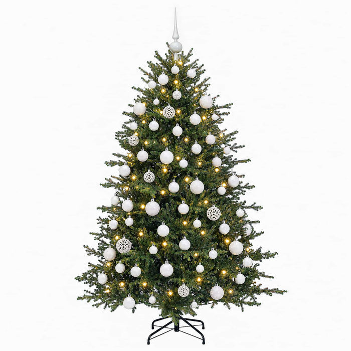Brad de Crăciun artificial cu glob 210 cm 300 LED-uri Alb cald WALTI