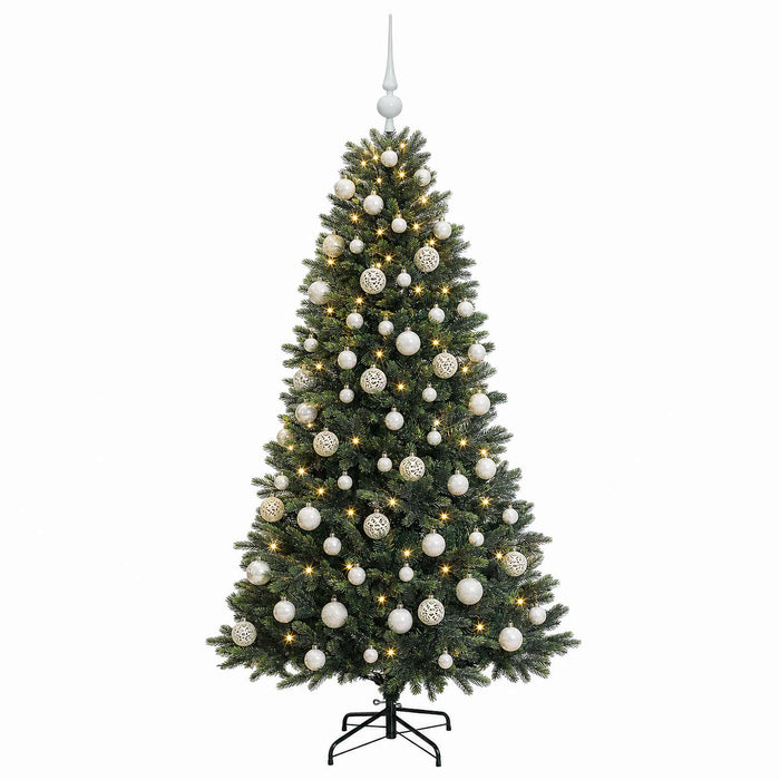 Brad de Crăciun artificial cu globuri 240 cm 300 LED-uri WALTI