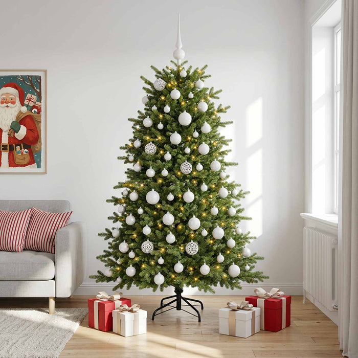 Brad de Crăciun artificial cu glob 180 cm 300 LED-uri Alb cald WALTI