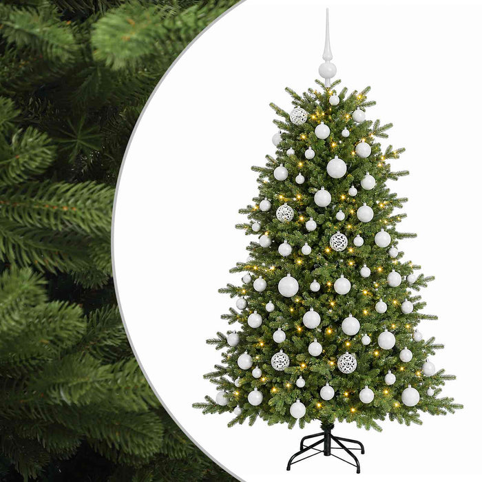 Brad de Crăciun artificial cu glob 180 cm 300 LED-uri Alb cald WALTI
