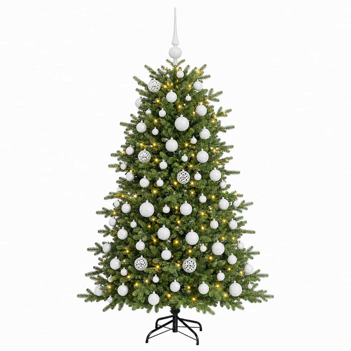 Brad de Crăciun artificial cu glob 180 cm 300 LED-uri Alb cald WALTI