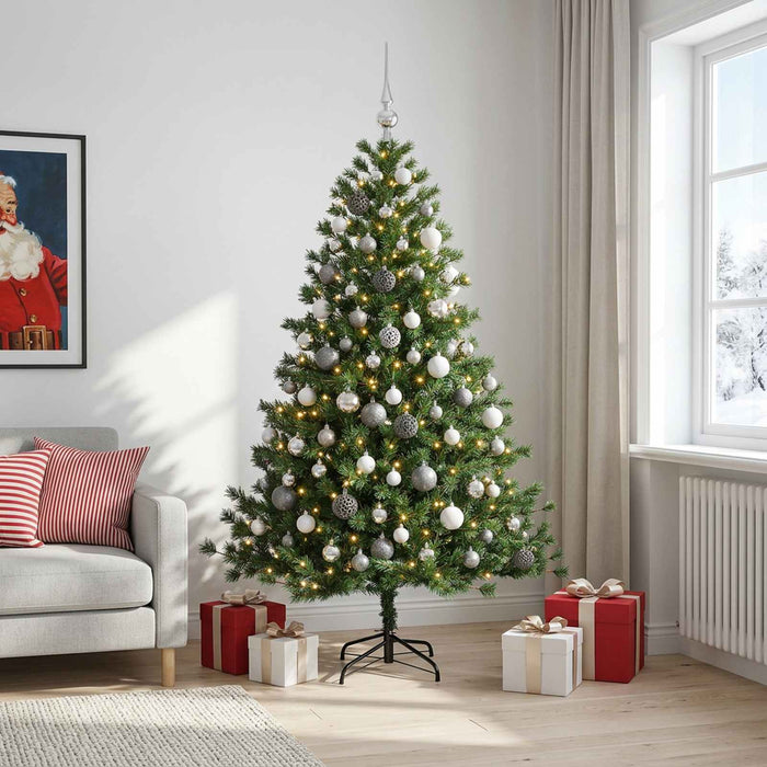 Brad de Crăciun artificial cu glob 240 cm 300 LED-uri Alb cald - WALTI WALTI