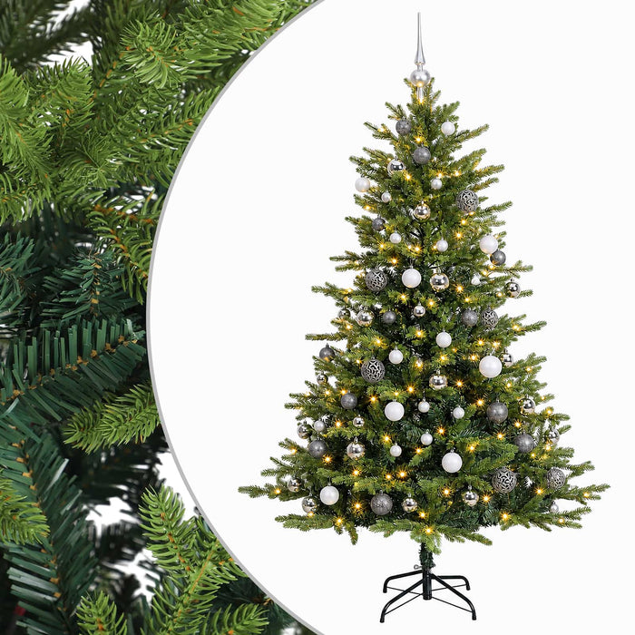 Brad de Crăciun artificial cu globuri 210 cm 300 LED-uri - WALTI WALTI