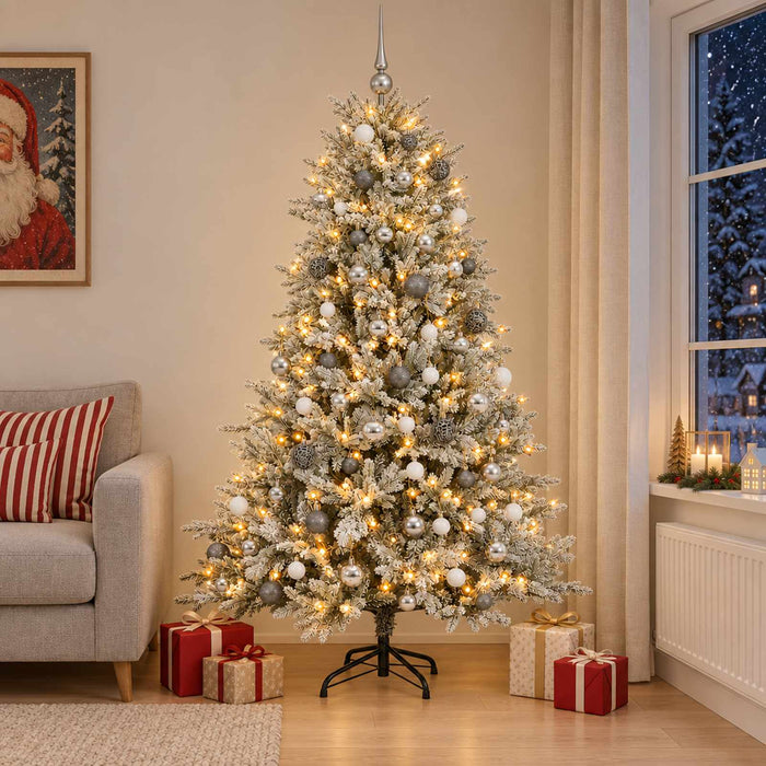 Brad de Crăciun artificial cu globuri 240 cm 300 LED-uri - WALTI WALTI