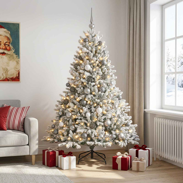 Brad de Crăciun artificial cu glob 180 cm 300 LED-uri Alb cald - WALTI WALTI