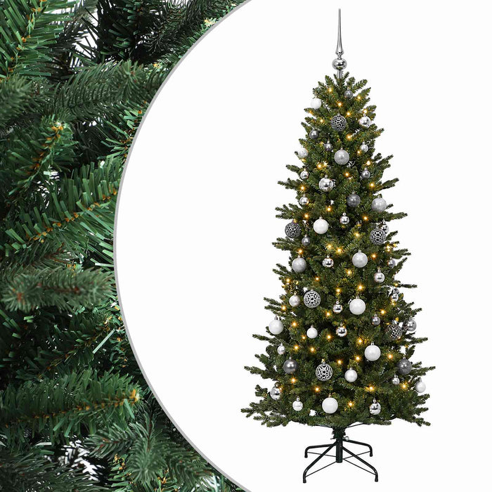 Brad de Crăciun artificial cu glob 210 cm 300 LED-uri Alb cald - WALTI WALTI
