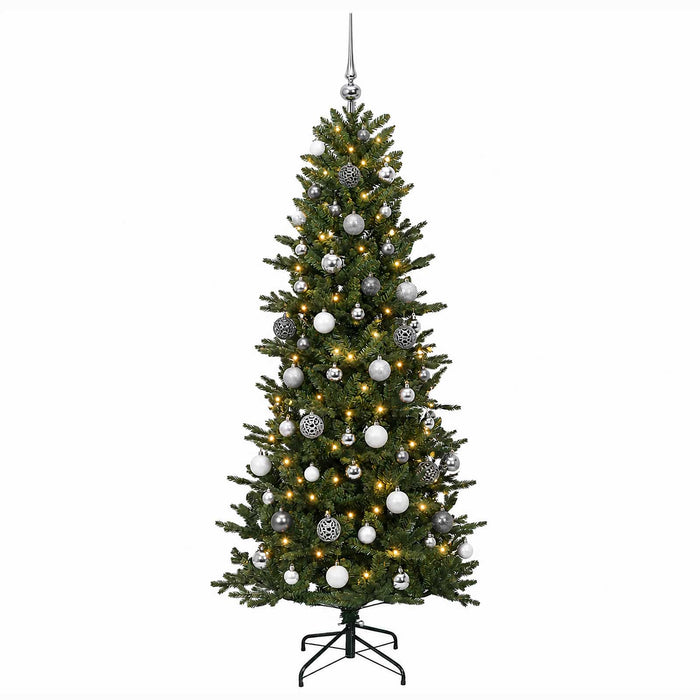 Brad de Crăciun artificial cu glob 210 cm 300 LED-uri Alb cald - WALTI WALTI