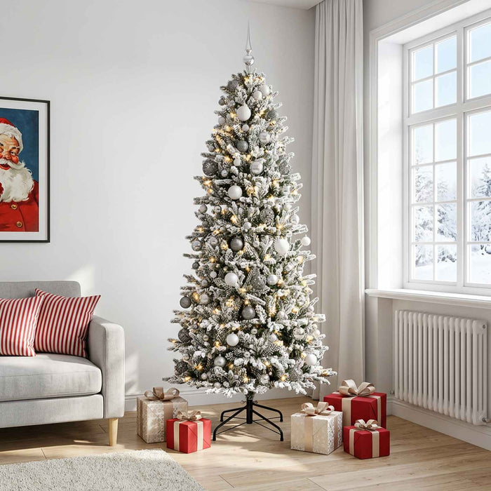 Brad de Crăciun artificial cu glob 180 cm 300 LED-uri Alb cald - WALTI WALTI