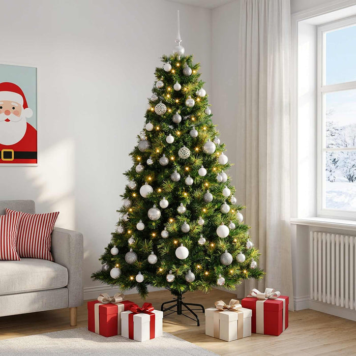 Brad de Crăciun artificial cu glob 240 cm 300 LED-uri Alb cald - WALTI WALTI