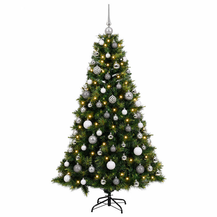 Brad de Crăciun artificial cu glob 180 cm 300 LED-uri Alb cald - WALTI WALTI