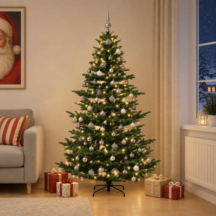 Brad de Crăciun artificial cu glob 210 cm 300 LED-uri Alb cald - WALTI WALTI