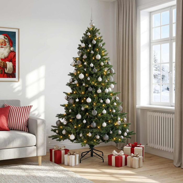 Brad de Crăciun artificial cu glob 180 cm 300 LED-uri Alb cald - WALTI WALTI