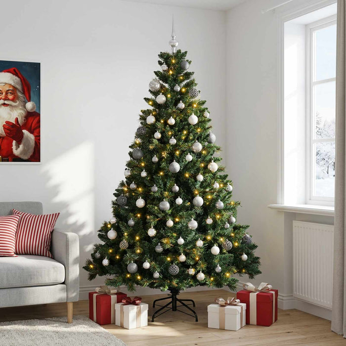 Brad de Crăciun artificial cu globuri 180 cm 300 LED-uri - WALTI WALTI