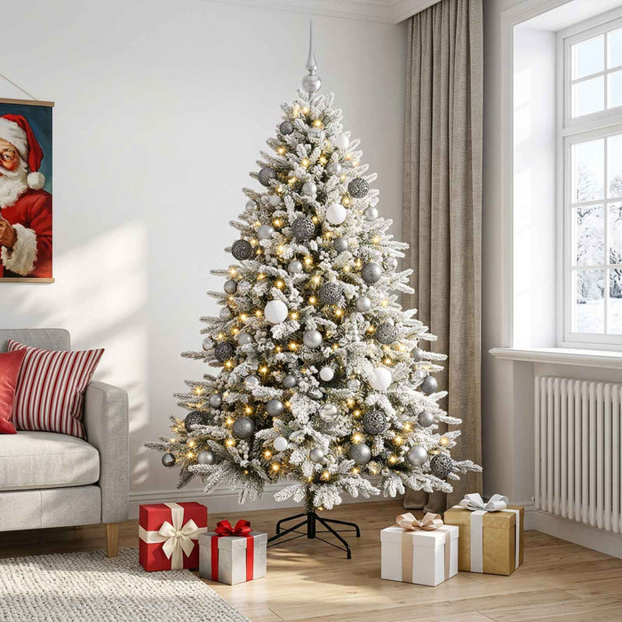 Brad de Crăciun artificial cu glob 210 cm 300 LED-uri Alb cald - WALTI WALTI
