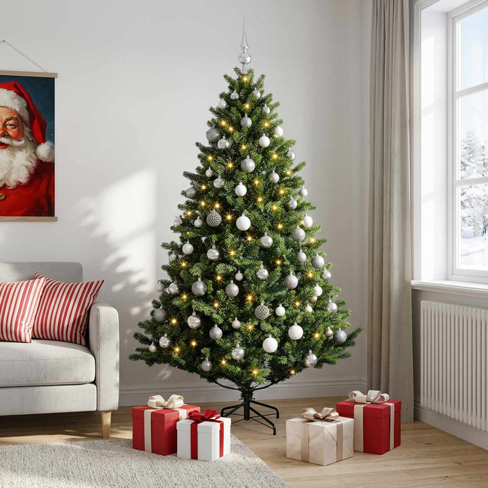 Brad de Crăciun artificial cu globuri 240 cm 300 LED-uri - WALTI WALTI