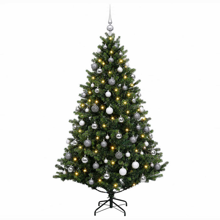 Brad de Crăciun artificial cu globuri 210 cm 300 LED-uri - WALTI WALTI