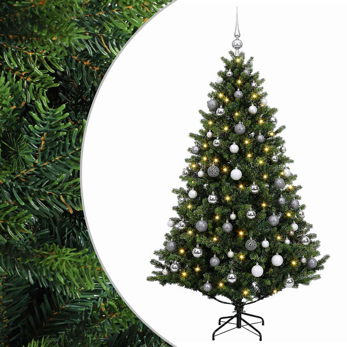 Brad de Crăciun artificial cu globuri 240 cm 300 LED-uri - WALTI WALTI