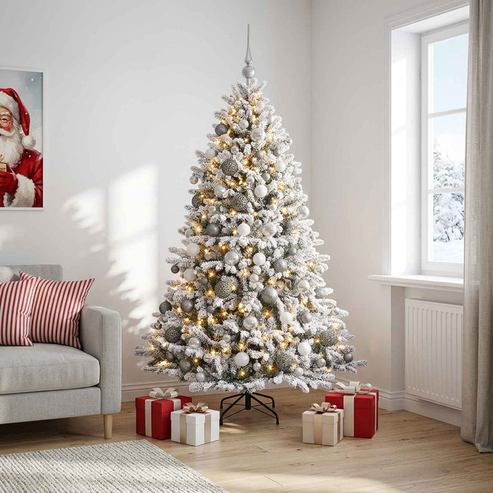 Brad de Crăciun artificial cu globuri 180 cm 300 LED-uri - WALTI WALTI