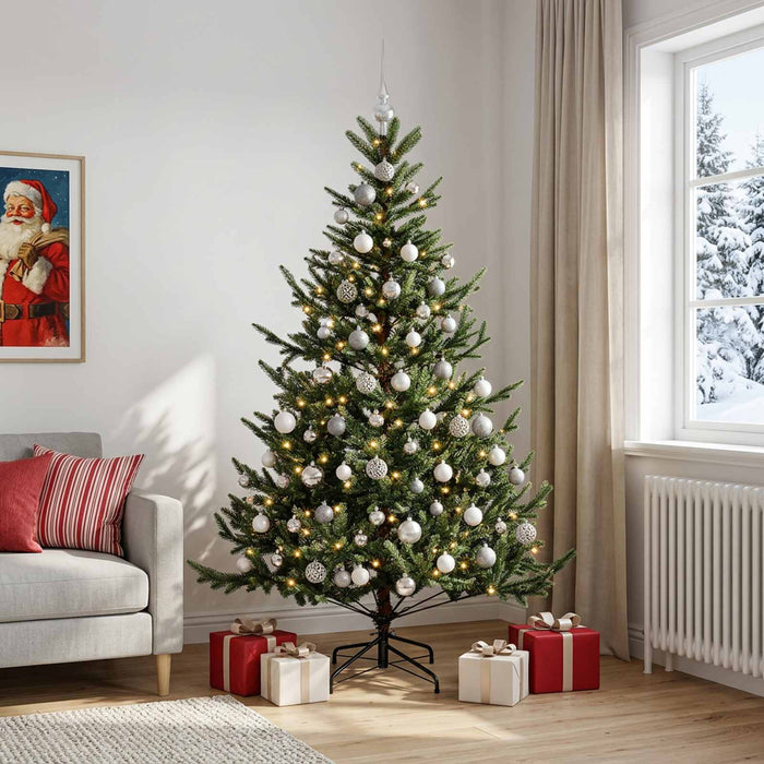 Brad de Crăciun artificial cu glob 180 cm 300 LED-uri Alb cald - WALTI WALTI