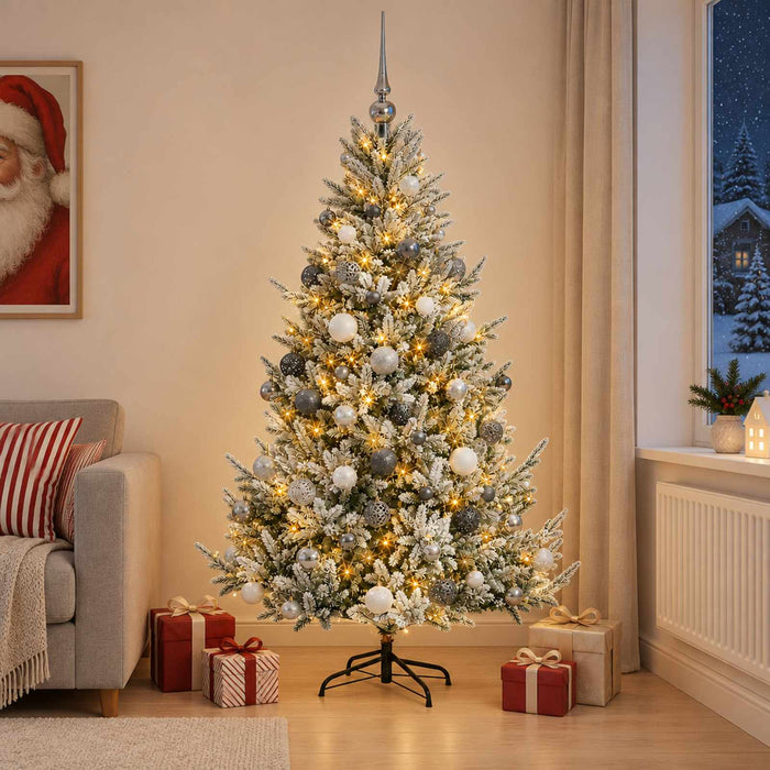 Brad de Crăciun artificial cu glob 180 cm 300 LED-uri Alb cald - WALTI WALTI