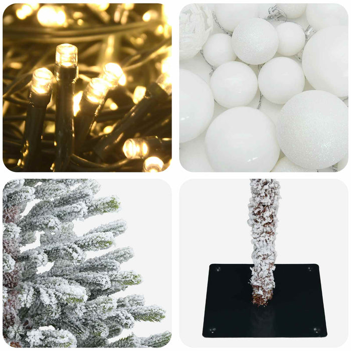 Brad de Crăciun artificial cu glob 210 cm 300 LED-uri Alb cald - WALTI WALTI