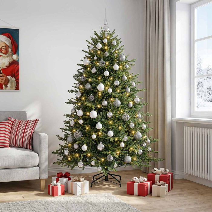 Brad de Crăciun artificial cu glob 180 cm 300 LED-uri Alb cald - WALTI WALTI