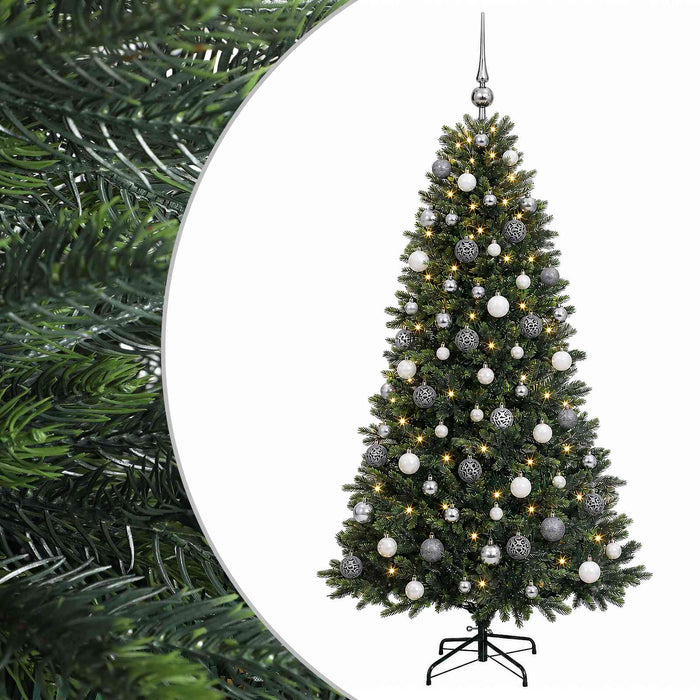 Brad de Crăciun artificial cu globuri 180 cm 300 LED-uri - WALTI WALTI