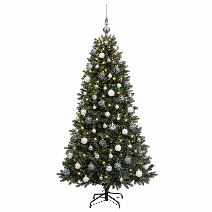 Brad de Crăciun artificial cu globuri 180 cm 300 LED-uri - WALTI WALTI
