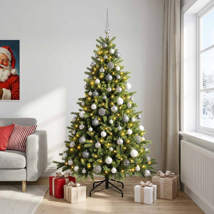 Brad de Crăciun artificial cu glob 180 cm 300 LED-uri Alb cald - WALTI WALTI