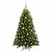 Brad de Crăciun artificial cu globuri 210 cm 300 LED-uri - WALTI WALTI