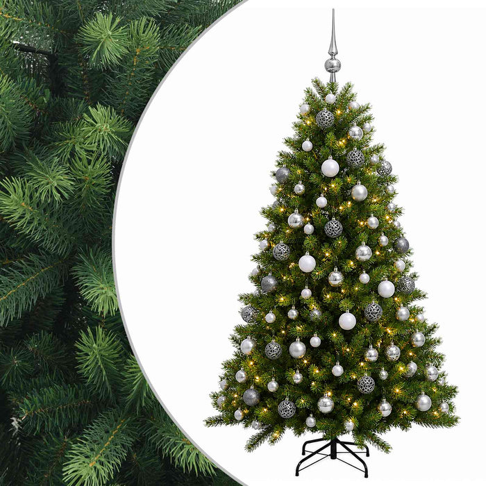 Brad de Crăciun artificial cu globuri 240 cm 300 LED-uri - WALTI WALTI