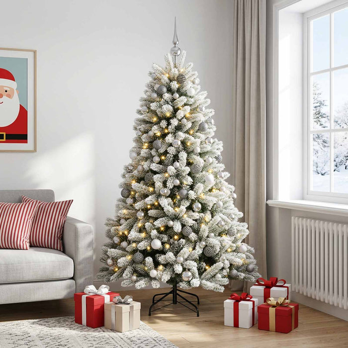 Brad de Crăciun artificial cu globuri 180 cm 300 LED-uri - WALTI WALTI