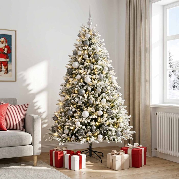 Brad de Crăciun artificial cu globuri 240 cm 300 LED-uri - WALTI WALTI
