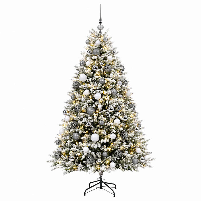Brad de Crăciun artificial cu globuri 210 cm 300 LED-uri - WALTI WALTI
