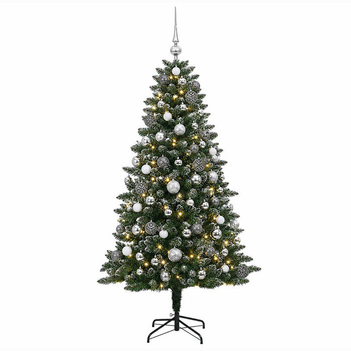 Brad de Crăciun artificial cu globuri 210 cm 300 LED-uri - WALTI WALTI