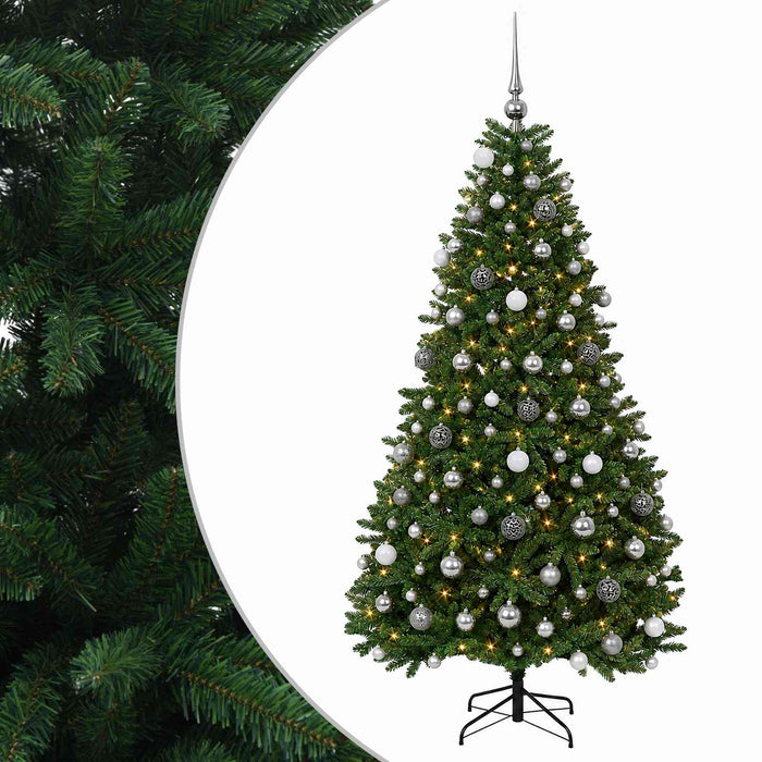 Brad de Crăciun artificial, verde mediu, cu globuri 180 cm WALTI