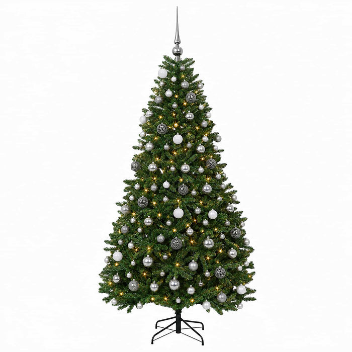 Brad de Crăciun artificial, verde mediu, cu globuri 180 cm WALTI