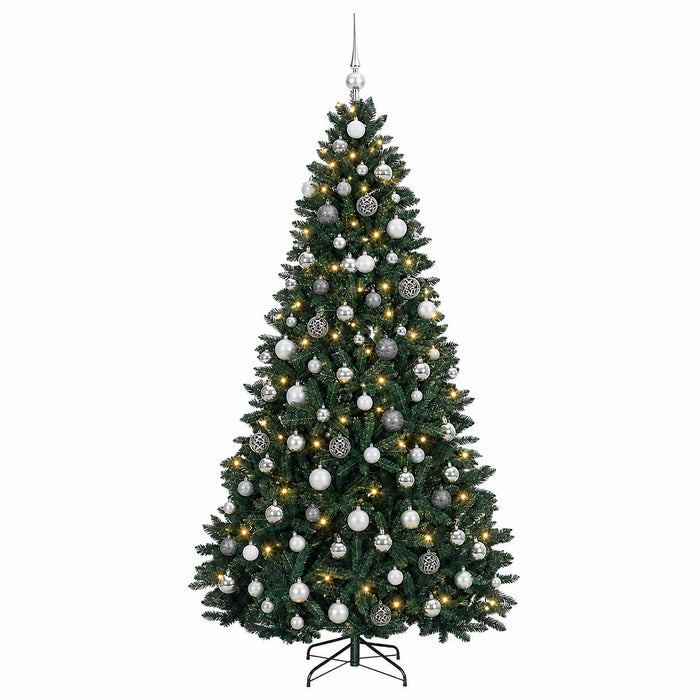 Brad de Crăciun artificial verde închis cu globuri 180 cm WALTI