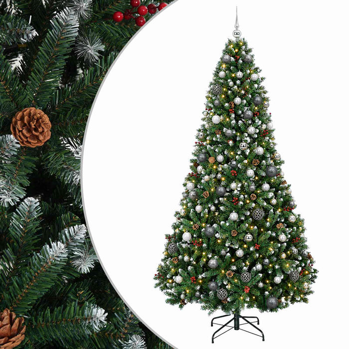 Brad de Crăciun artificial cu globuri 210 cm 300 LED-uri - WALTI WALTI