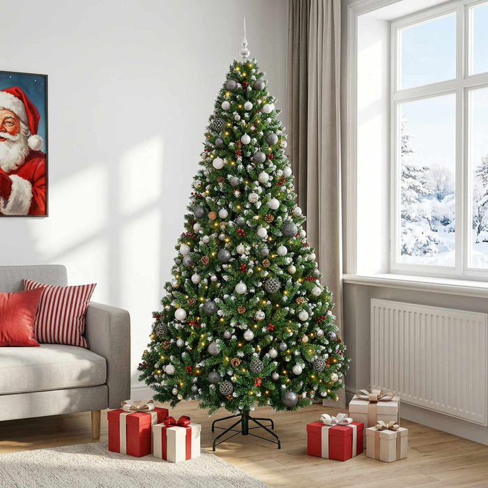 Brad de Crăciun artificial cu globuri 240 cm 300 LED-uri - WALTI WALTI