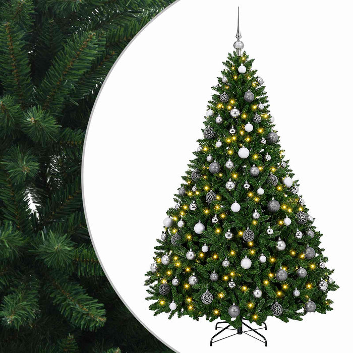 Brad de Crăciun artificial, verde mediu, cu globuri 180 cm - WALTI WALTI