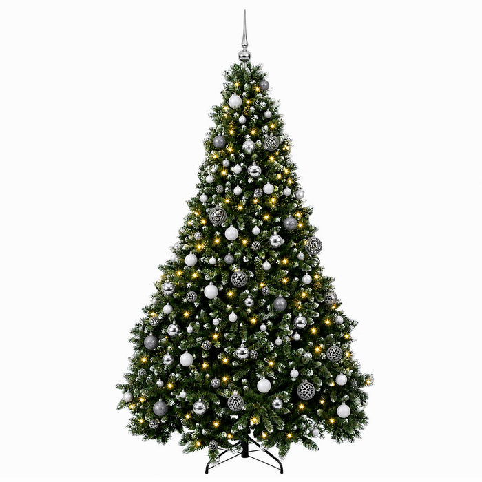 Brad de Crăciun artificial cu globuri 210 cm 300 LED-uri - WALTI WALTI