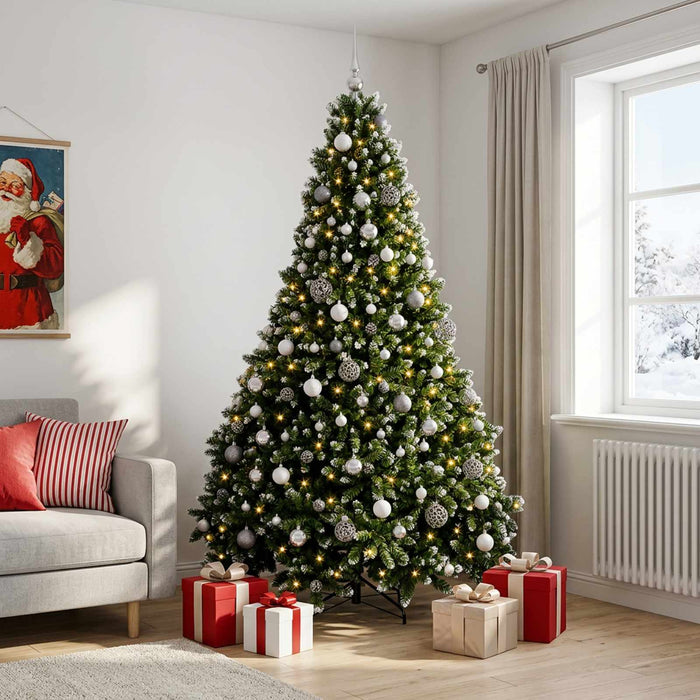 Brad de Crăciun artificial cu globuri 210 cm 300 LED-uri - WALTI WALTI