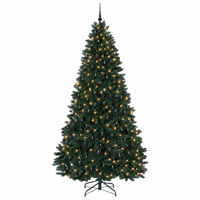 Brad de Crăciun artificial, verde închis, cu globuri 270 cm WALTI