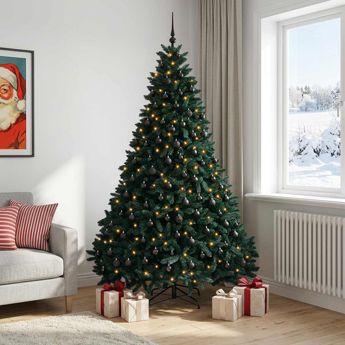 Brad de Crăciun artificial verde închis cu globuri 270 cm - WALTI WALTI