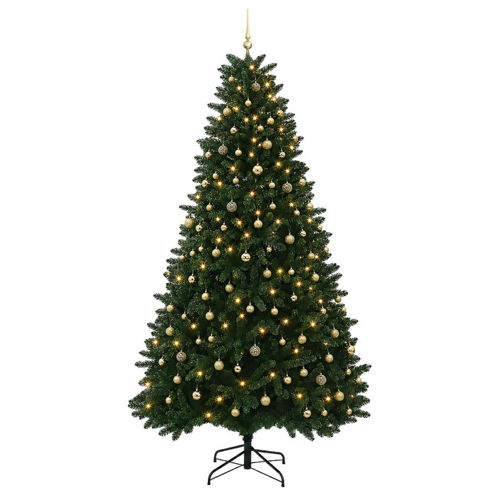 Brad de Crăciun artificial, verde mediu, cu globuri 270 cm - WALTI WALTI