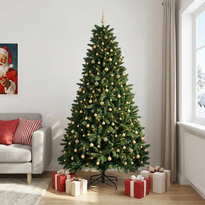 Brad de Crăciun artificial, verde mediu, cu globuri 270 cm - WALTI WALTI